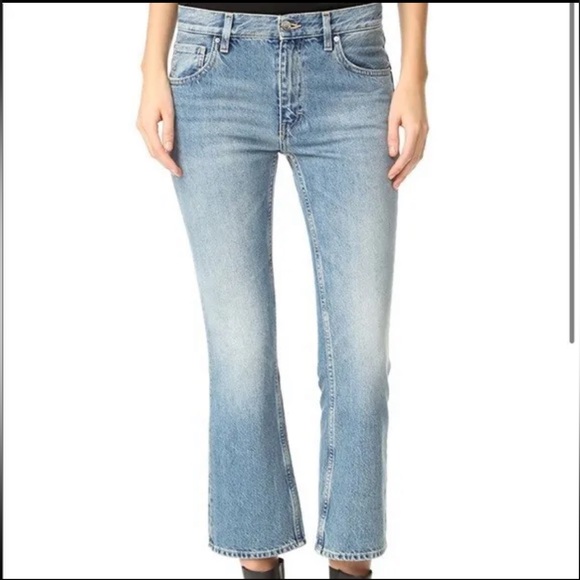 IRO Freya Womens Designer Jeans Cropped Flare Denim Size 26 NWT - Picture 2 of 9